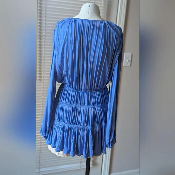 Indah Body Blue Deep V-Neck Mini Dress - Picture 5 of 5